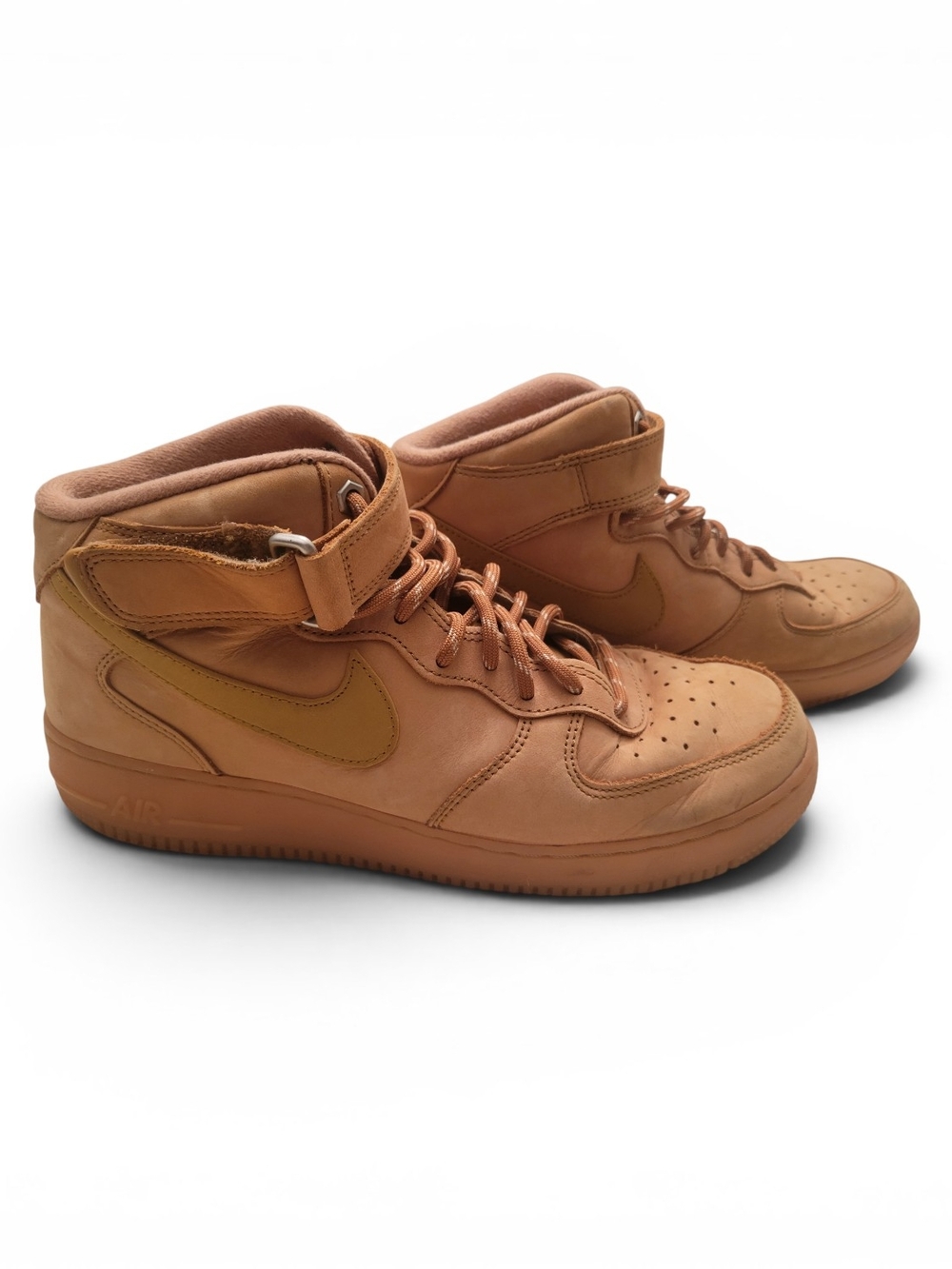 Nike Air Force 1 High Top Sneakers in Tan 9.5